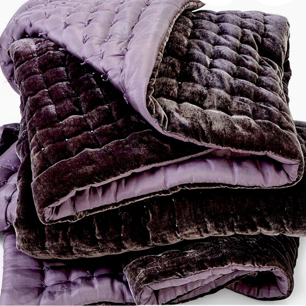 STUNNING SILK VELVET 1 side MULBERRY SILK on other side QUEEN BLANKET ALL SEASON
